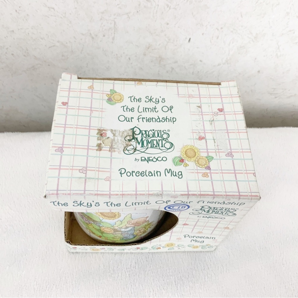 Vintage 2002 Precious Moments Skys The Limit Friendship Sunflower Porcelain Mug - Picture 2 of 13
